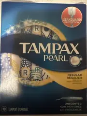 TAMPAX PEARL 18ct Tampons REGULAR Unscented Leakguard Protection