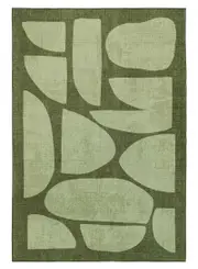Brookhaven Green Printed Washable Rug