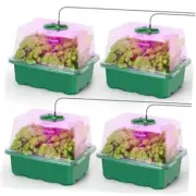 Seedling Trays Seed Starter Kit, Mini Propagator Plant Grow Kit with Humidity