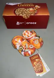 Crocs X Honey Nut Cheerios Clog Shoe Orange - Size 4C C4 - Kid Child Baby