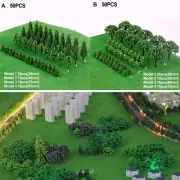 Trees Model DIY Green High Quality Landscape Model Model Train Plastic