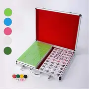 Boutique Mahjong Set - Selected Healthy Acrylic Production,A Variety of Styles, Majong Set Mah Jong Mah Jongg Sets Majiang,hardcovergreen,XXL