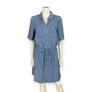 Sundance Catalog Women's NEW Hartford Chambray Shirt Dress S