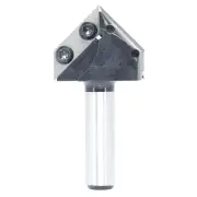 1/2 Inch 1/4 Inch 8mm Shank Dual Blades 90 Degree V-Groove Router Bit Carbide Insert Wood CNC Router Bit for Woodworking