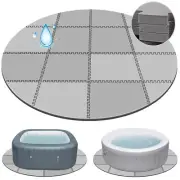 78 Inch Round Hot Tub Mat - Extra-thick Interlocking Hot Tub Protective Pad S...