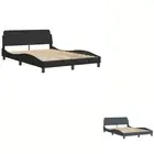Bed Frame with Headboard Slatted Mattress Base Bedstead Bedroom Velvet vidaXL