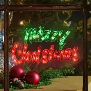 18 50 Lighted Merry ChristmasPre-Lit Merry Christmas Sign Window Sculpture