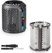 Upgraded Magnetic Hair Dryer Inner Filter + Outer Filter Cage Compatible with Dyson Supersonic HD01 HD03 HD08 HD15 Models Hair Dryer Filter Cage Spare Parts (Gray)