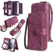 Phone Case For Samsung Galaxy S23 S22 S21 S20 Ultra Plus FE A14 A54 A73 A53 A33 A72 A52 A42 Note 20 Ultra Wallet Case Zipper Full Body Protective with Phone St