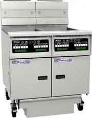 Pitco Gas Fryer Computer Control, Filter Drawer On Casters, Flush Hose, Double Fryer Bank On Casters SSH55-C/FD/FF