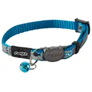 Rogz ReflectoCat Reflective Safeloc Cat Collar Blue Fish - 2 Sizes