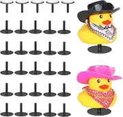 AOT 30PCS Jeeper Duck Holder,2PCS Mini Rubber Ducks with Hat Sunglasses Chains and Scarf,Duck Holder for Jeeps Dash,Jeeps Ducks for Ducking
