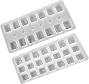 BELLIFFY Your Resin Mahjongs 2pcs Silicone Mahjong Molds Dice Easy to Use Random Color