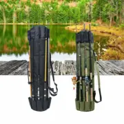 Outdoor Carrier Holder Fishing Pole Storage Fishing Rod Reel Bag Case for 5 Rods