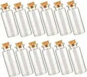Cabilock 12pcs Mini Glass Bottles with Cork Stoppers DIY Message Jars for Crafts Weddings and Party Favors Small Vials for Wishes and Keepsakes