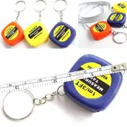 2x Small Portable Keychain Key Ring Easy Retractable Tape Measure Ruler 1m B-UU