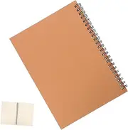 WRITWAA Portable Spiral Notebook with Lined Pages Durable Cowhide Cover for Daily Writing Sketching and Creative Ideas Simple Aesthetic Design for School Office and Travel