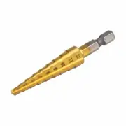 For 4-12mm 9-step titanium-plated hexagonal straight groove step drill