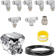 3 Ways T Pneumatic Tube,Leakproof 3 Ways Pneumatic Tube | Sealed Fitting Set, Labor-Saving Accessories for Insert and Pull Out Hose