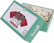 TOYANDONA Portable Mahjong Tiles Mini Game Set for Home Dorm Travel Compact Chinese Mahjong Comfortable for Play