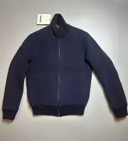 Men's wool zipped bomber jacket Sandro Paris XS Navy Blue