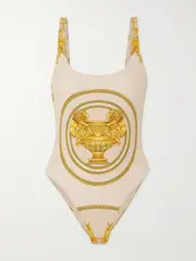 [Versace] Versace - Printed Swimsuit - Taupe - 1 1 Brown