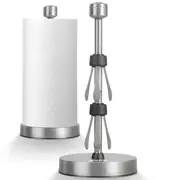 Stelive 11-Inch Paper Towel Holder, Free-Standing Kitchen Roll Holder, Weighted Paper Towel Dispenser with Suction Cup Base, One-Handed Tear, Stainless Steel