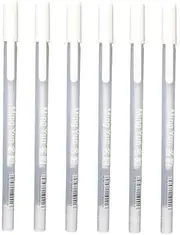 CIYODO 6 Pcs White Oil Based Paint Pen Markers Quick Drying Permanent Ink for Art Crafts Glass Wood Metal and More Fine Tip for Versatile Use