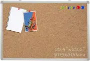 Hand in Hand Premium Aluminium Frame Corkboard Pinboard Notice 900x600mm