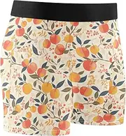 [FRODOTGV] Cute Watercolor Peaches Mens Boxer Brief Shorts Athletic Underwear for Men Compression Boxer Para Hombre