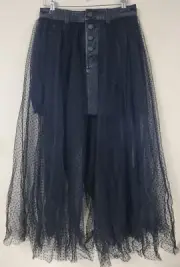 MISS SIXTY Double Layered Skirt - Black, Size S