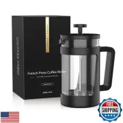 RAINBEAN Small French Press 12 Oz, Mini French Press Coffee Maker 1 Cup, Sing