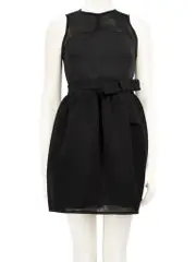 Black Mesh Panel Dress