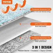 Double Reflective Insulation Roll Foam Core Radiant Barrier 600 x 48 Inch / 15.24 x 1.2M