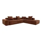[James Lane] Riley Muse Rust Modular Sofa - Arm, 2x Armless, Corner, Right Terminal