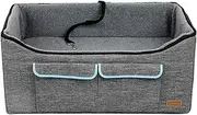 Akinerri Booster Car Seat with Pet Bed at Home for Small Dogs, Cats and Large Dog (Large, Grey)