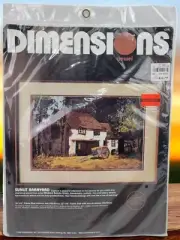 Dimensions Crewel Embroidery Kit 1314 Sunlit Barnyard 18x12 Vintage 1986