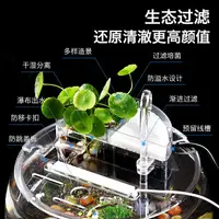 在飛比找樂天市場購物網優惠-魚缸過濾器 瀑布過濾器 外掛過濾器 圓形魚缸過濾器小型玻璃瓷