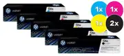 HP 126A CE310A Bundle, Includes 2 x Black, 1 each Cyan, Magenta, Yellow