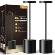 Cordless LED Table Lamps Set of 2, Portable Wireless Desk Lamp 5000mAh Rechar...
