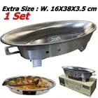 Thai Traditional Set Fish Plate Oval Shape Stove Stainless Steel Seagull Brand E