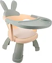 KOCKSHION Portable Cartoon Dining Chair with Built Tray Lightweight Feeding Seat for Home Restaurant and Study Activities
