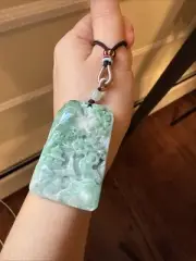 Untreated Grade A jadeite Jade 純天然翡翠A貨 陽綠山水牌