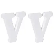 Foam Letters V Letter EPS White Polystyrene Letter Foam 100mm/4 Inch, Pack of 2