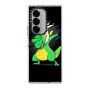 Galaxy Z Fold6 Clear Case Unicorn T-Rex Dabbing