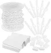 1 Sets Window Blinds Replacement Blind Beaded Chain Connectors White Beaded Curtain Vertical Blind Repair Parts Plastic