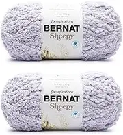 Bernat Sheepy Lilac Gray Yarn - 2 Pack of 250g/8.8oz - Nylon - 6 Super Bulky - Knitting/Crochet