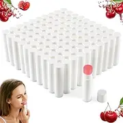 Sosation 100 Pieces Bulk Lip Balm Moisturizing Lip Balm Original Beeswax Lip Cream Stocking Stuffers Add Your Own Labels for Gifts Baskets Business Branding Men and Women (Cherry)