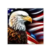 Invigorating Patriotic Bald Eagle STICKER