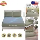 Premium Grounding Bed Sheet in Green - Full Size, 5% Silver for Health Benefits